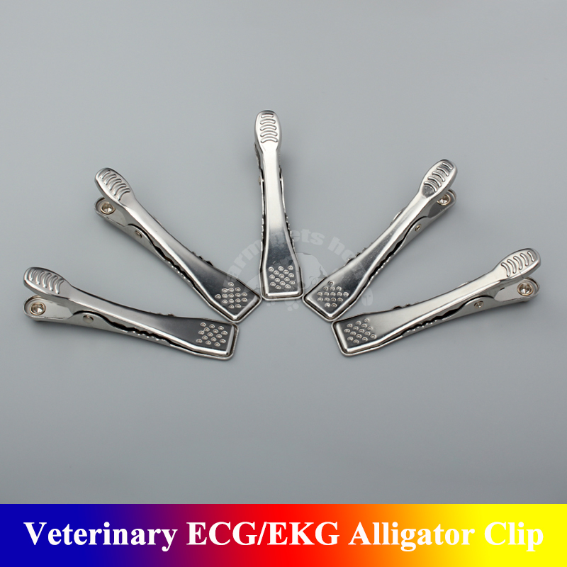 Vet Tech Accessories - 5pcs Veterinary ECG/EKG Alligator Clip Reusable