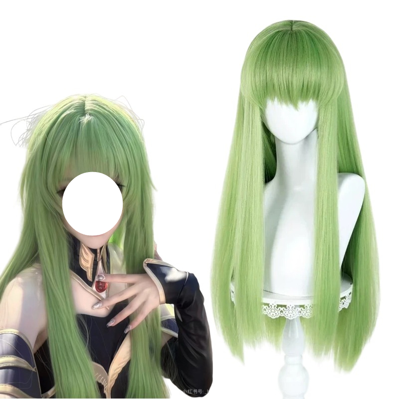 Tech Accessories Women - Anime CC Cosplay Green Wig Long