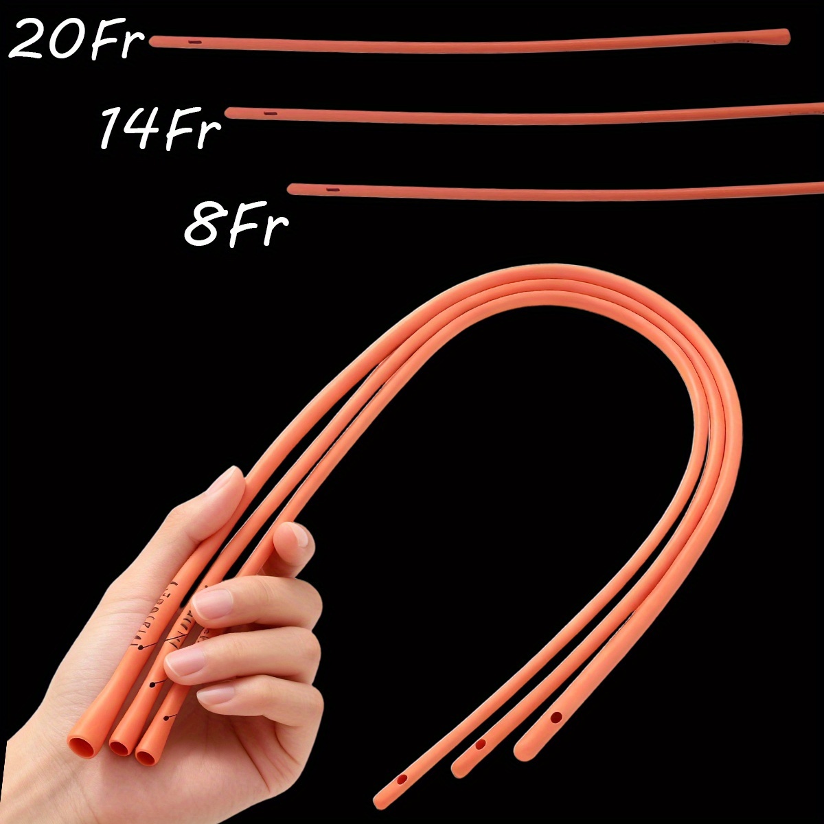 Vet Tech Accessories - 8Fr/14Fr/20Fr Red Latex Medical Tubing -