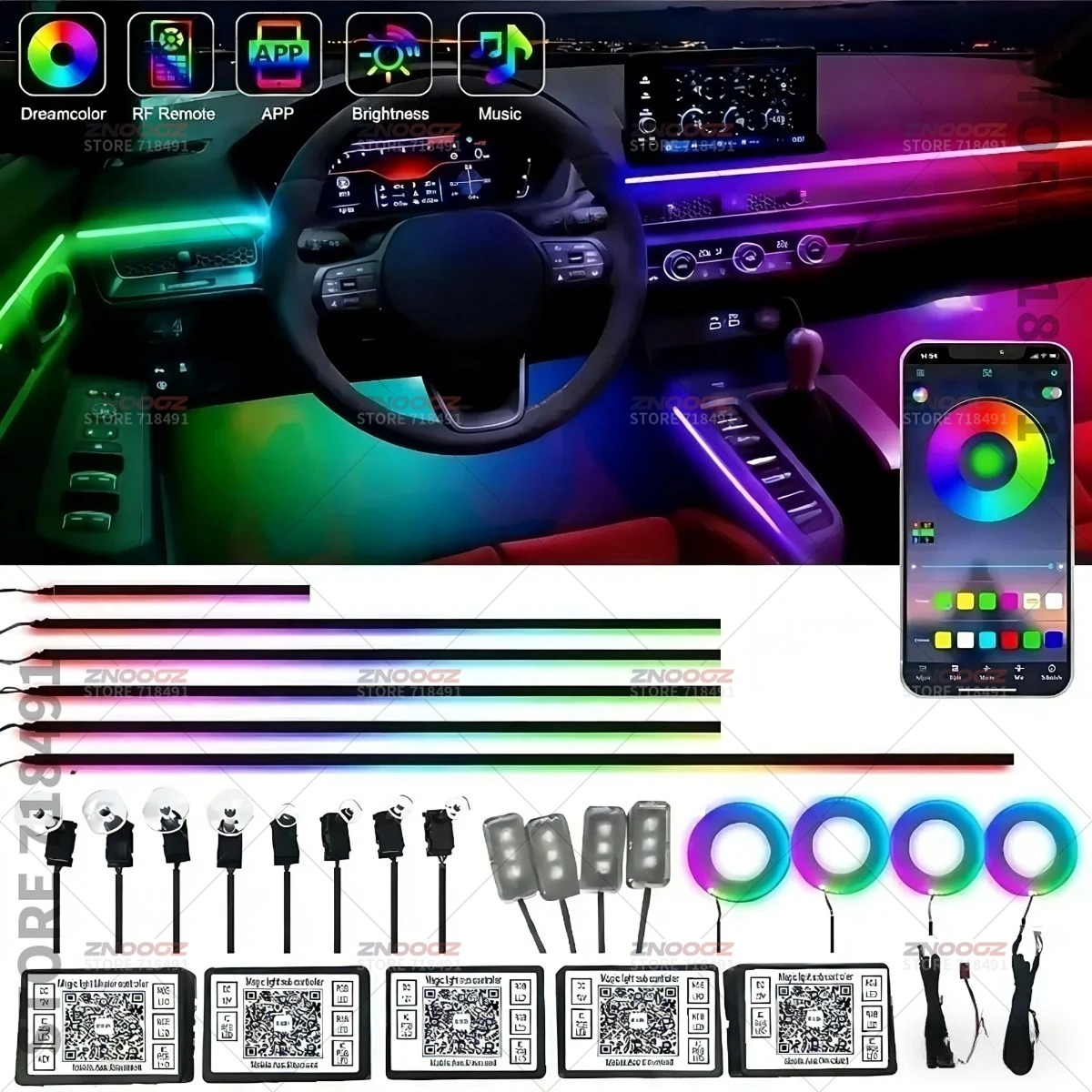 22in1 RGB Car Interior Acrylic - Tech Lighting Accessories review and price