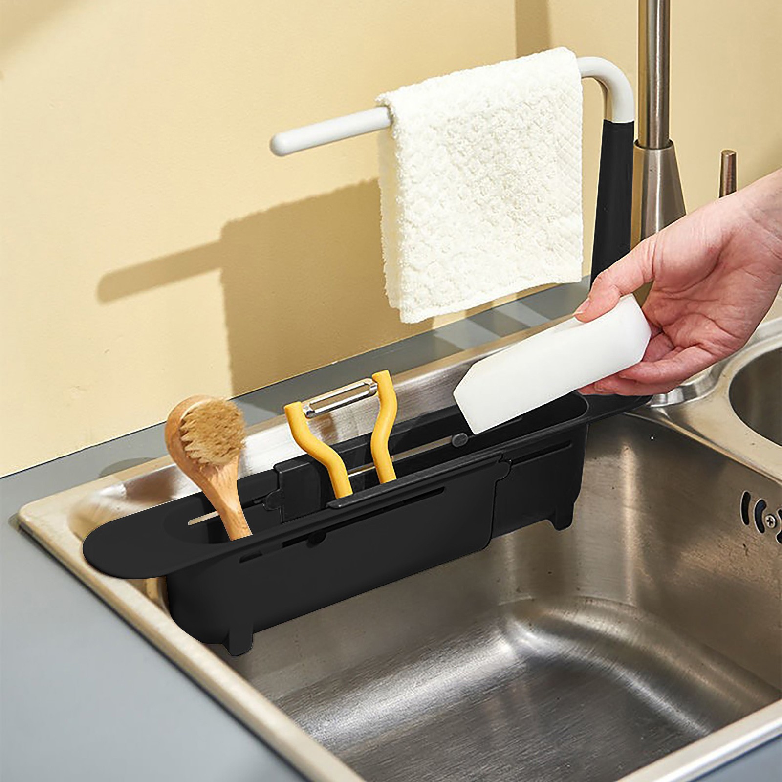 elescopic Sink Shelf Drainer R - Tech Accessories Organizer review and price