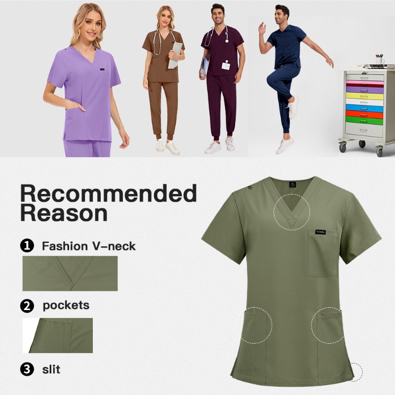 Unisex Short-Sleeved Surgical  - Vet Tech Accessories review and price