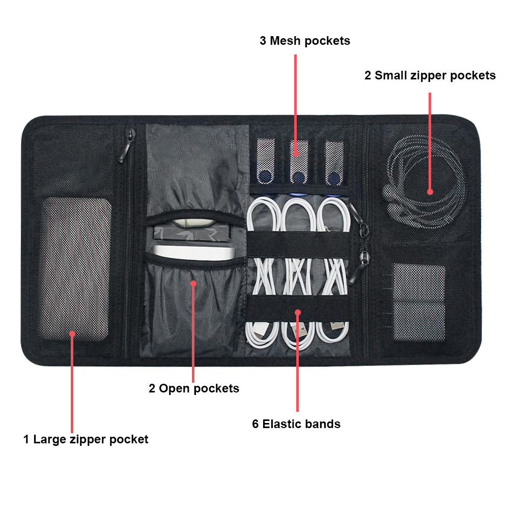 Tech Organizer Bag Cable Stora - Tech Accessories Travel review and price