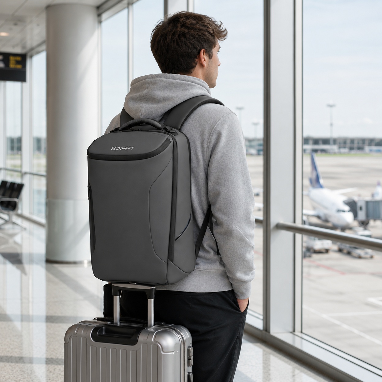 1pc Ergonomic Commute Backpack - Tech Accessories Travel review and price