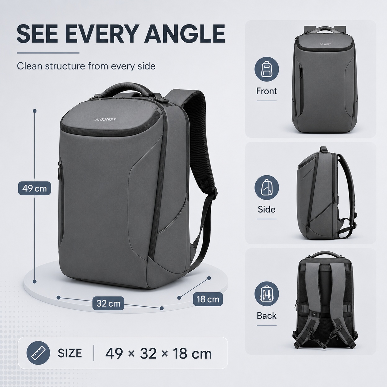1pc Ergonomic Commute Backpack - Tech Accessories Travel review and price