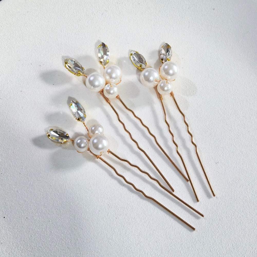 Pearl Crystal Hair Pins Comb S - Tech Accessories Women review and price